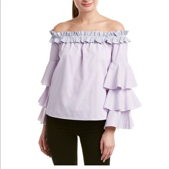Romeo & Juliet Couture Off-The-Shoulder Top - Picture 1 of 6